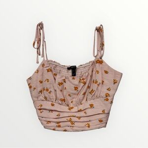 Forever 21 Floral Crop Tank